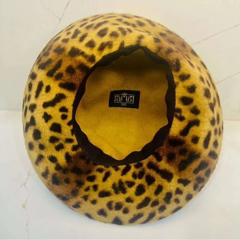 🖤Tami 1961 Leopard Print Felt Hat🖤 NWOT